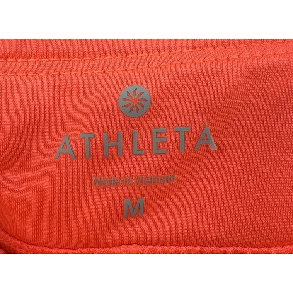 Athleta Women's Tennis Golf Neon Orange‎ Active Skort Skirt Pockets Size Medium - Picture 3 of 9
